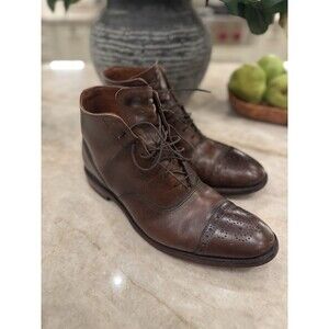 Allen Edmonds Fifth Street Leather  7765 Brown Men's Brogue Boots Size 10 Dalton